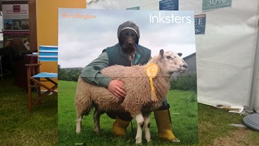Royal Highland Show 2015 - Inksters - Crofting Law - Dog and Inky the Sheep